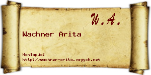 Wachner Arita névjegykártya